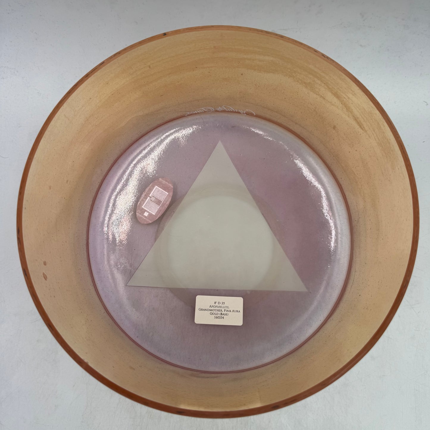 8" D-35 APOPHYLITE, GRANDMOTHER, PINK AURA GOLD