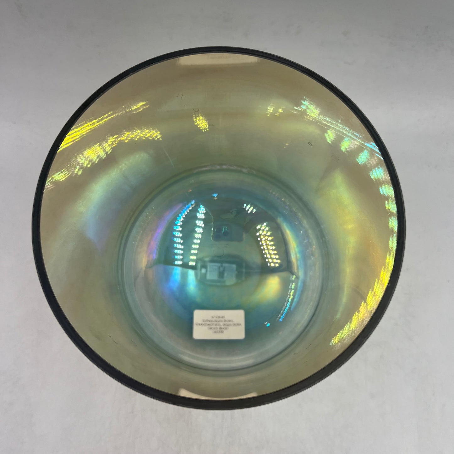 6" C#+45 Supergrade Bowl, Grandmother, Aqua Aura Gold (Base)