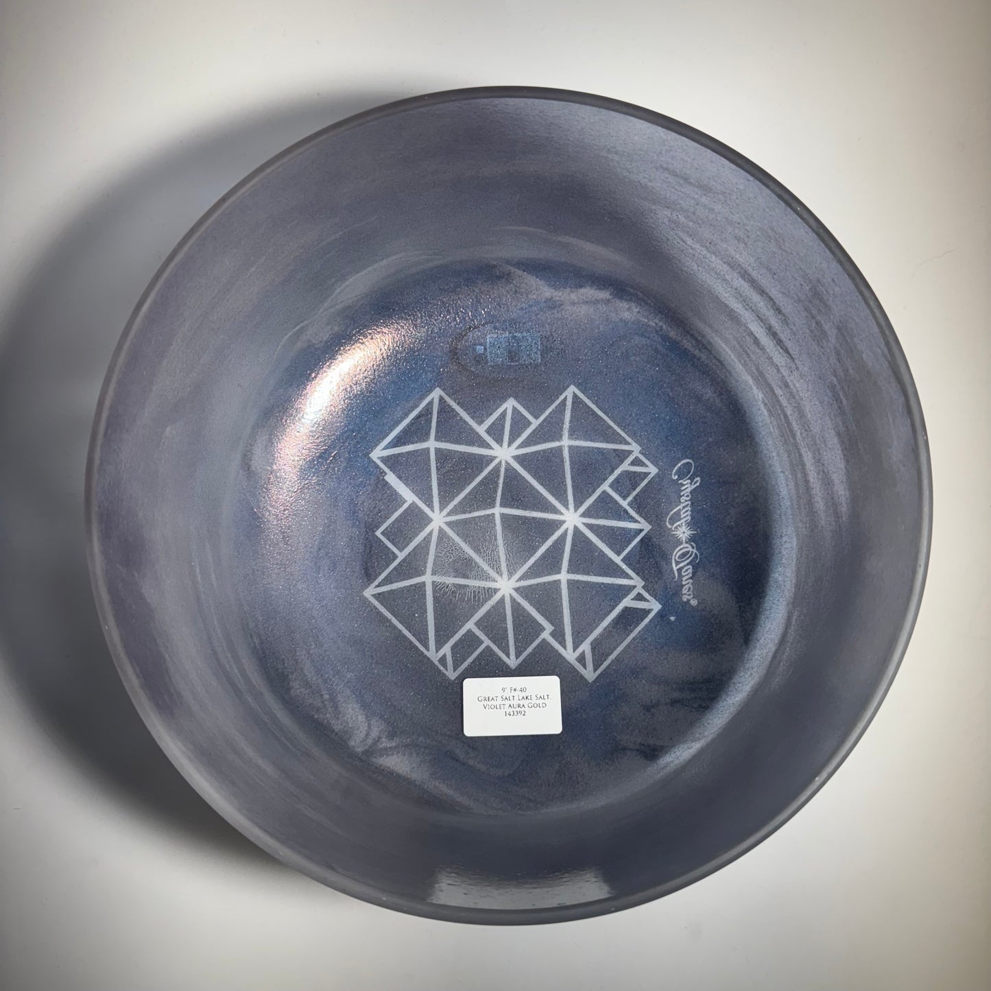 9" F#-40 GREAT SALT LAKE SALT, VIOLET AURA GOLD