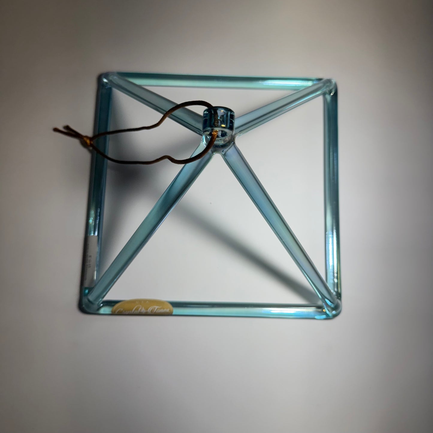 8" G-15 AQUA AURA GOLD PYRAMID