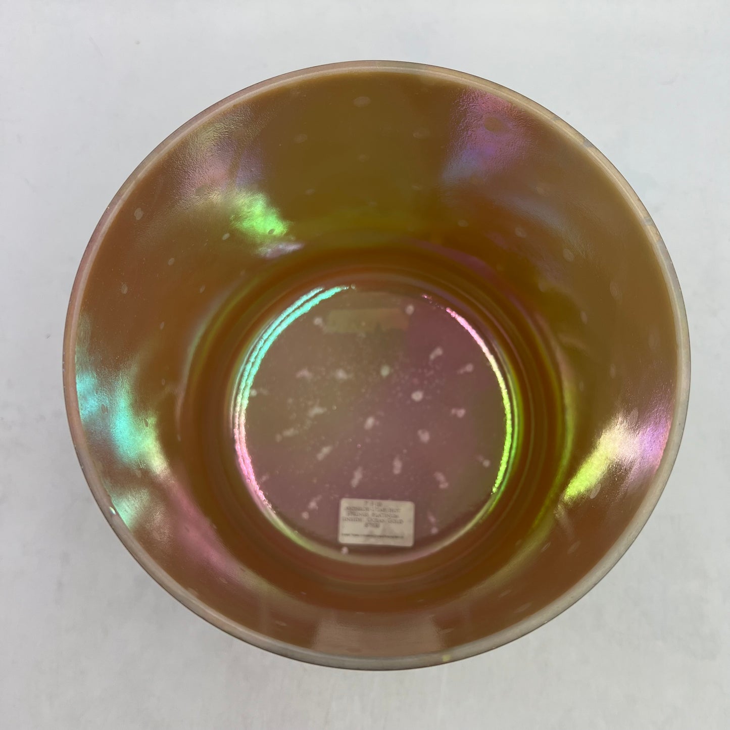 7" F-10 MONROE -UTAH HOT SPRINGS, PLATINUM, (INSIDE) OCEAN GOLD BOWL