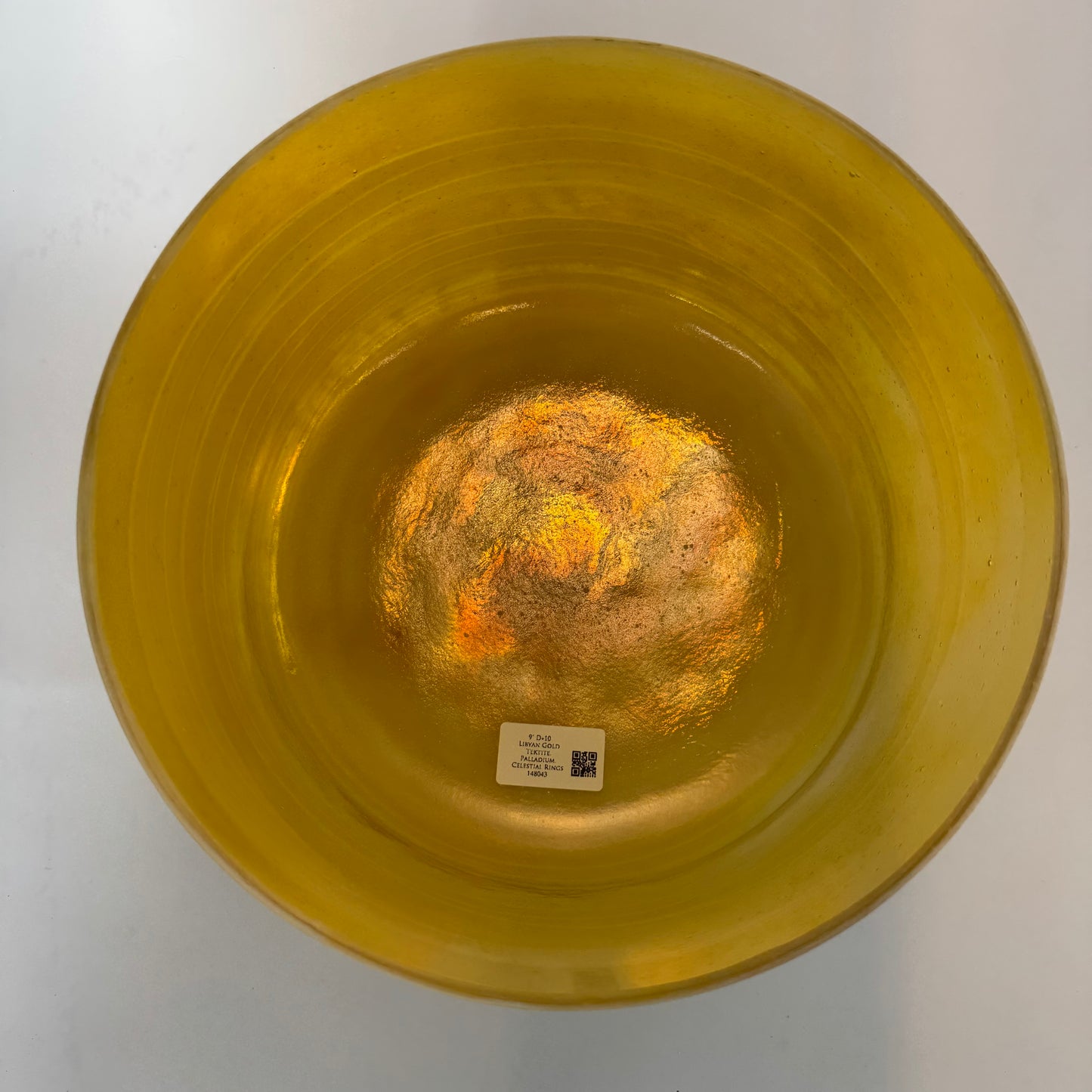 9" D+10 LIBYAN GOLD TEKTITE, PALLADIUM, CELESTIAL RINGS