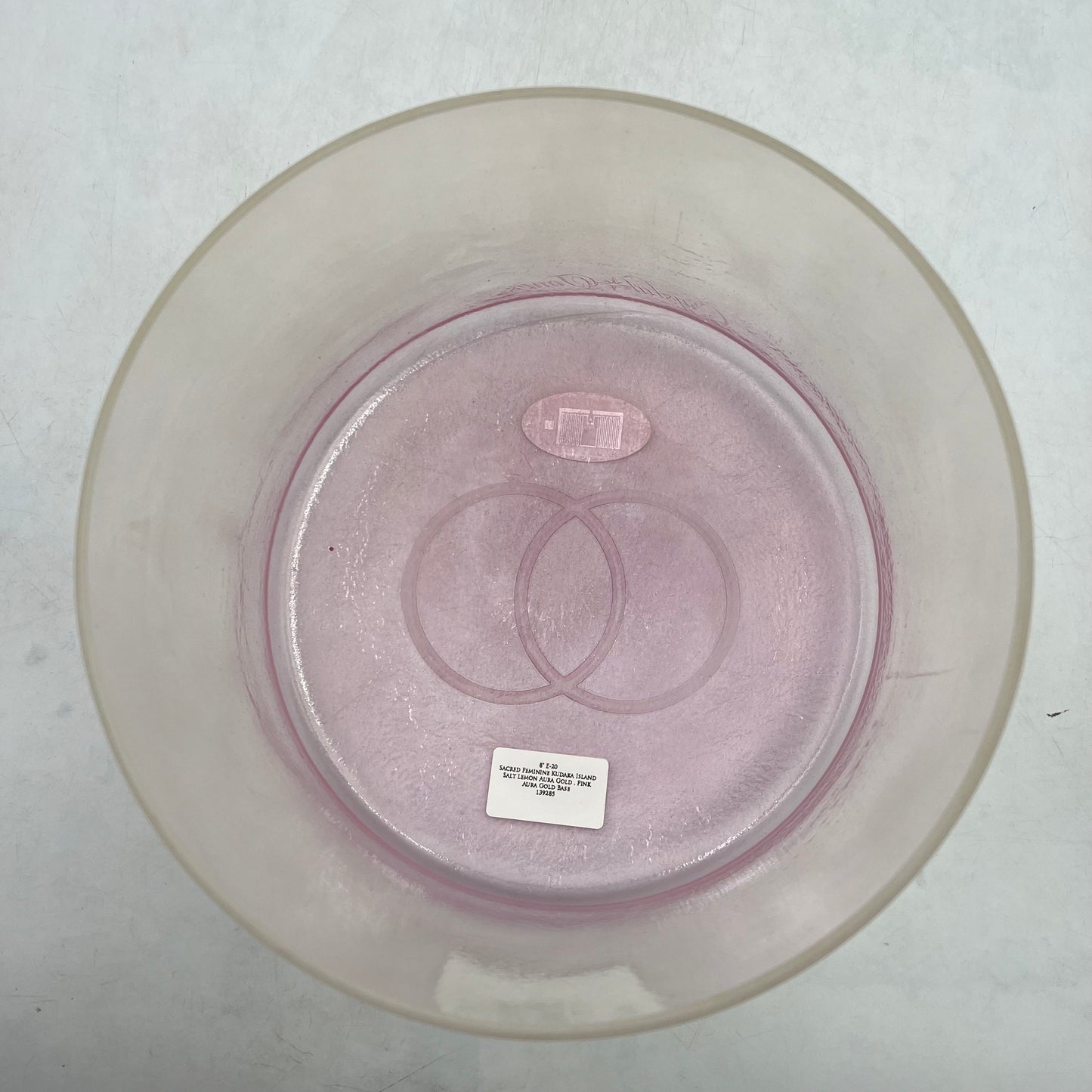 8" E-20 SACRED FEMININE KUDAKA ISLAND SALT LEMON AURA GOLD,PINK AURA GOLD BASE