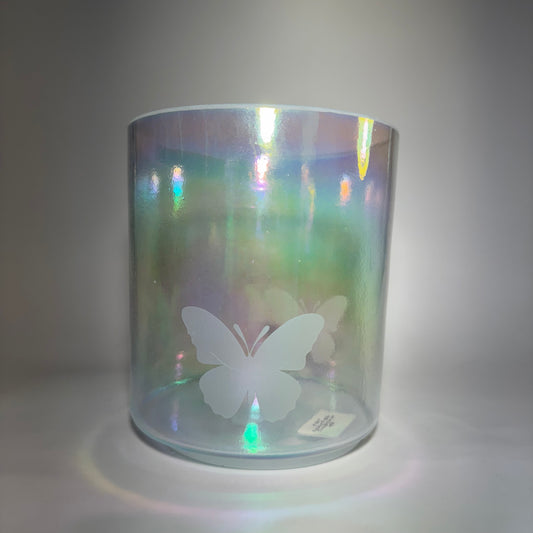 6" G#+15 PLATINUM W/ SMALL ETCHED BUTTERFLIES