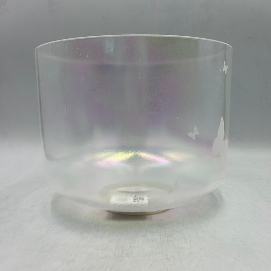 10" C+20 PLATINUM TALL W/ETCHED BUTTERFLIES