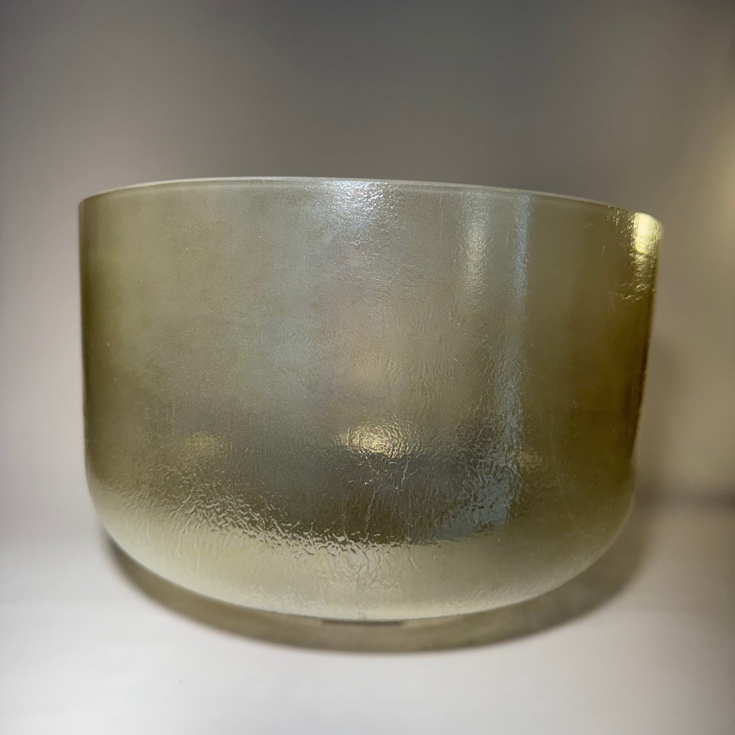 12" F# +15 SMOKEY QUARTZ FROSTED RIM INSIDE