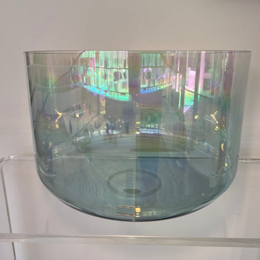 18" D#+15 SUPERGRADE BOWL AQUA AURA GOLD, PLATINUM (RIM)