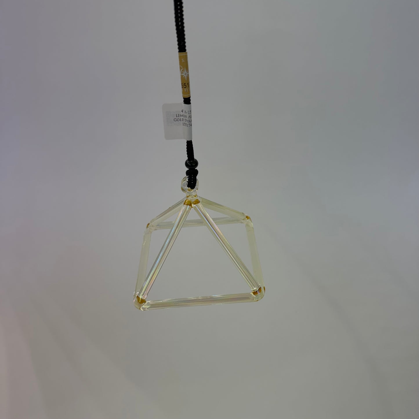 4" A-15 Lemon Aura Gold Pyramid