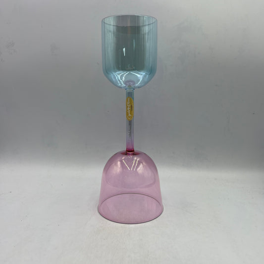 5" D# +10 4" A#-30 SuperGrade Double Practitioner Bowl, Pink Aura Gold ,Aqua Aura Gold