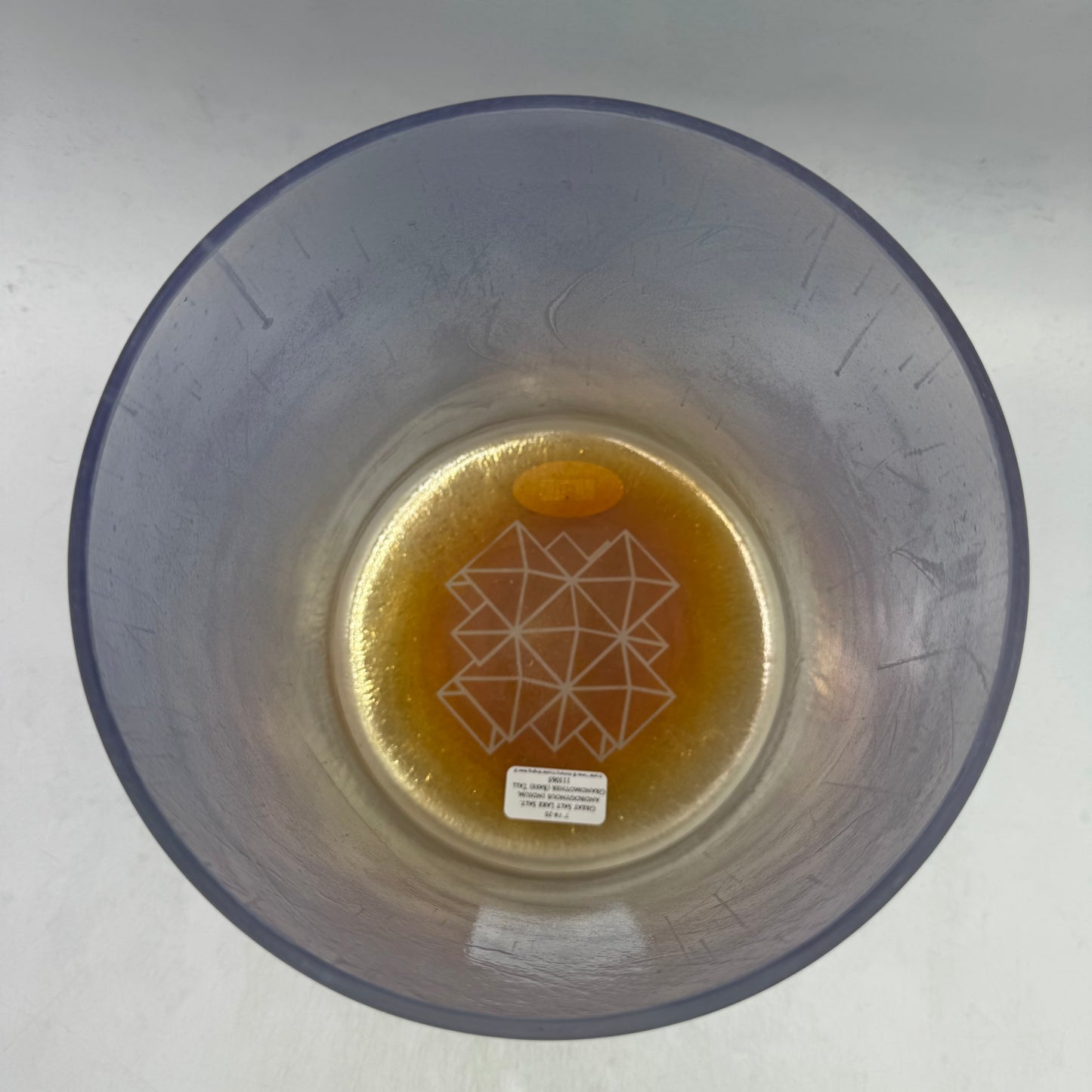 7" F# -20 GREAT SALT LAKE SALT, ANDROGYNOUS INDIUM, GRANDMOTHER(BASE) TALL BOWL