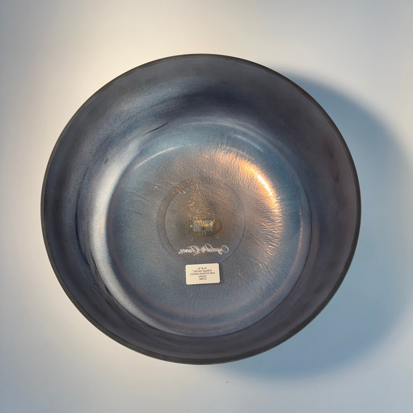 10" B+15 Tibetan Quartz Copper Frosted Rim  (Inside)