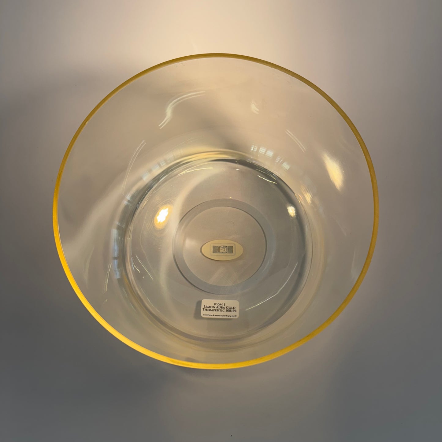 8" C#-15 Lemon Aura Gold Therapeutic Bowl