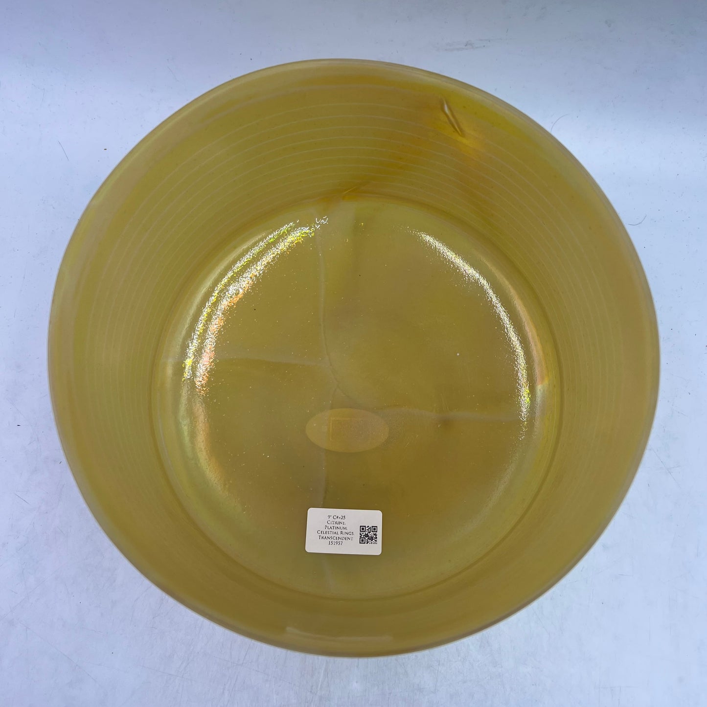 9" C#+25 CITRINE, PLATINUM CELESTIAL RINGS TRANSCENDENT