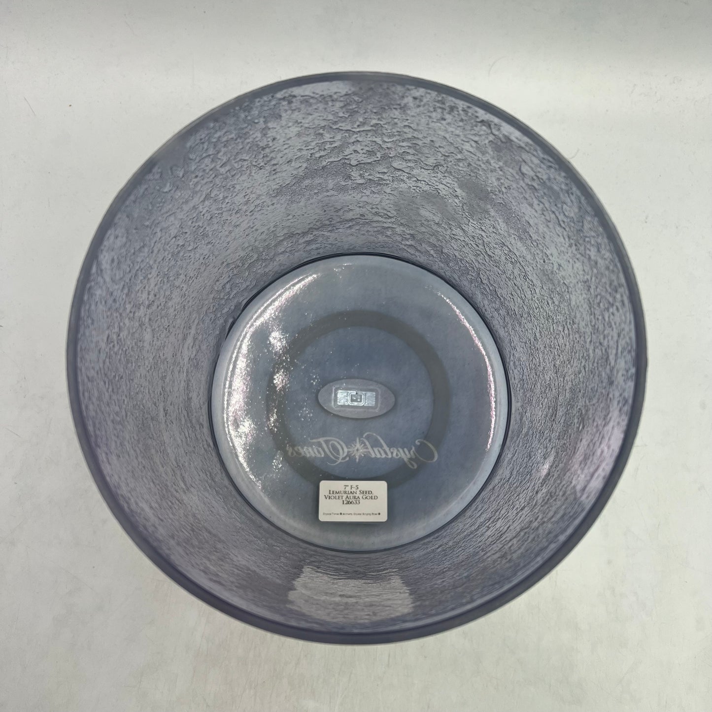 7" F-5 LEMURIAN SEED, VIOLET AURA GOLD BOWL