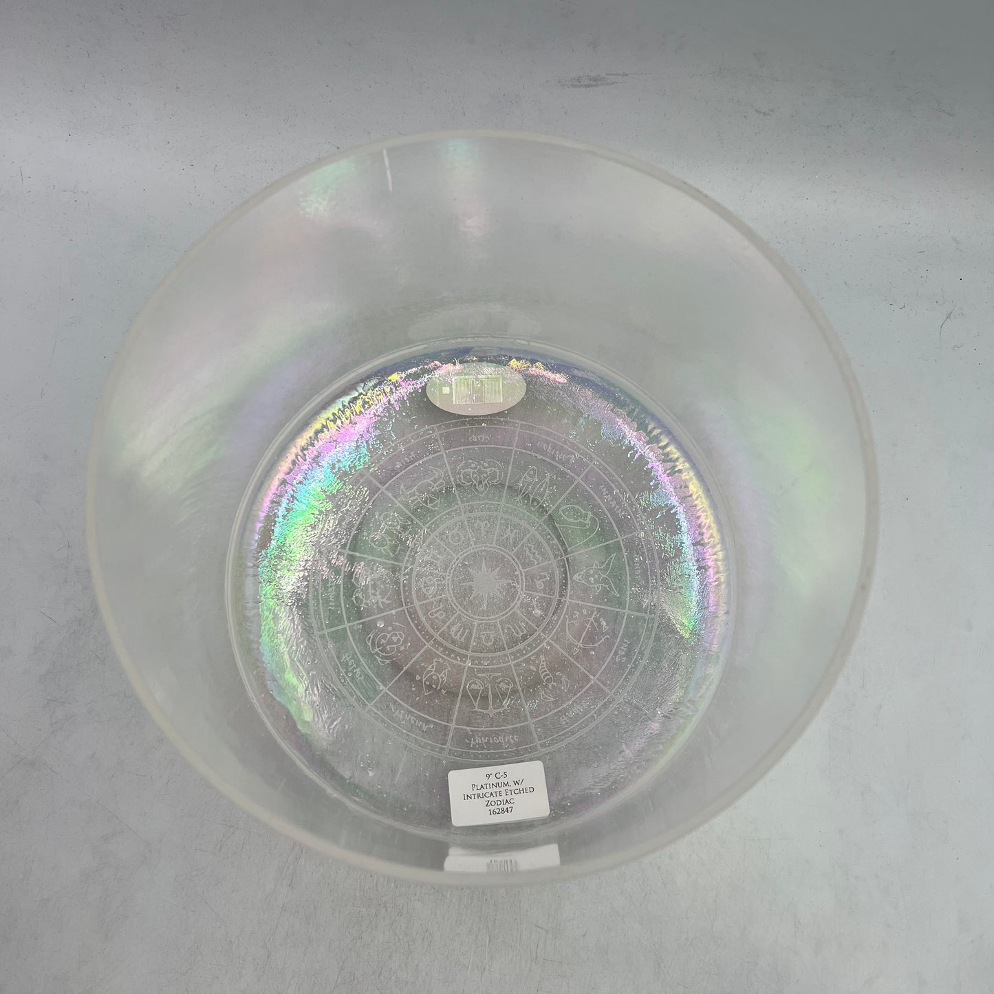 9" C-5 Platinum, w/ Intricate Etched Zodiac