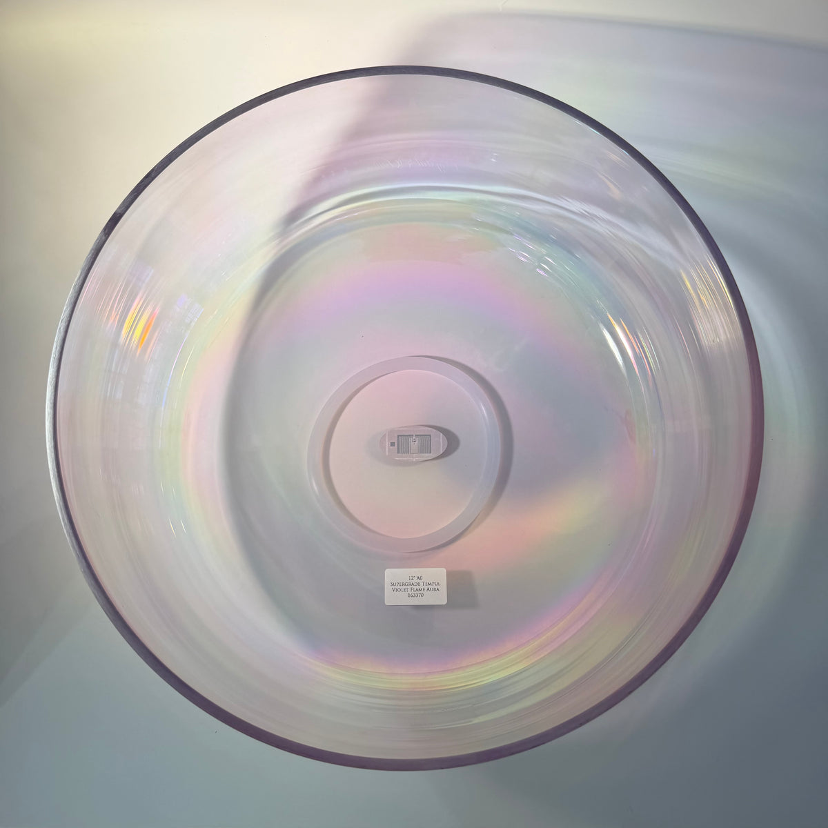 12" A0 SuperGrade Temple Bowl, Violet Flame Aura