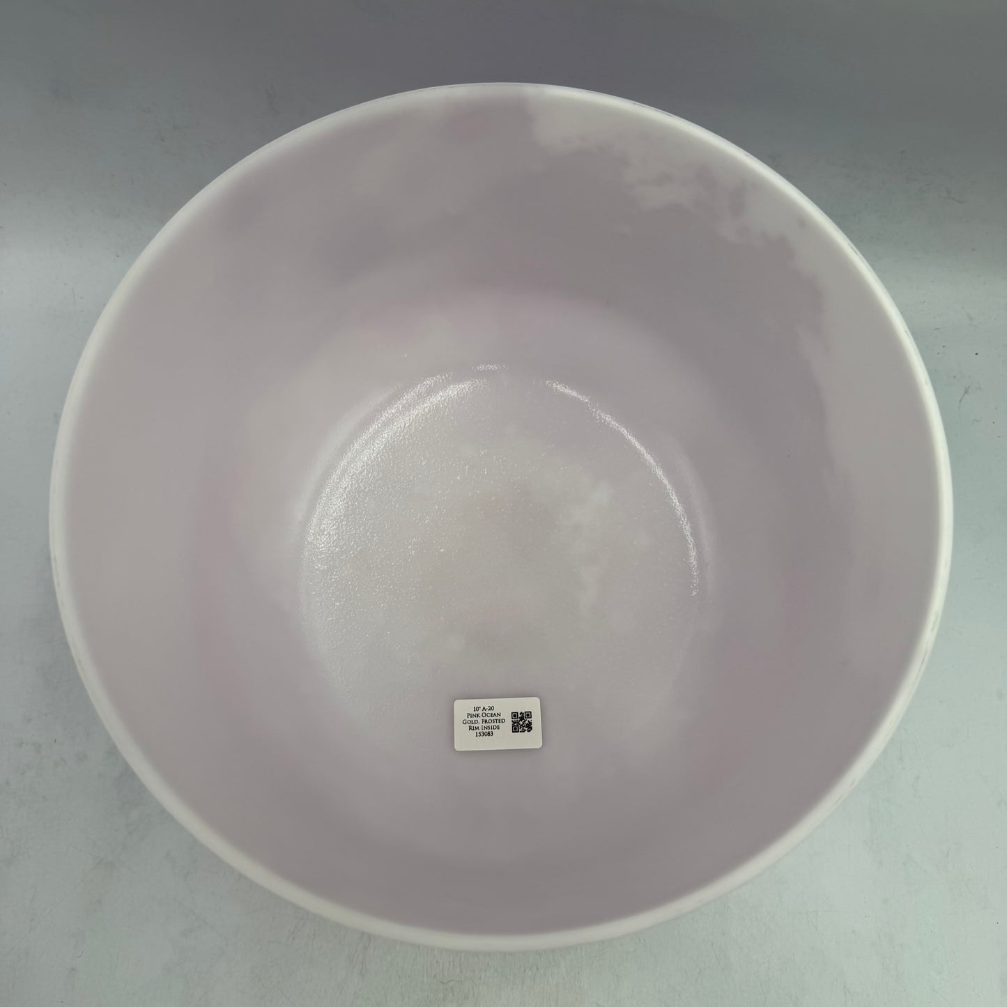 10" A-20 Pink Ocean Gold, Frosted Rim Inside