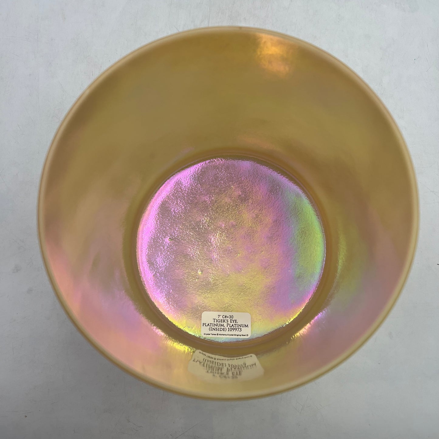 7" C#+30 TIGER'S EYE, PLATINUM (INSIDE)