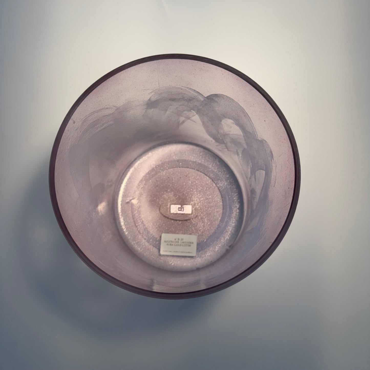 6" B-20 AZEZTUlLITE, LAVENDER AURA GOLD BOWL