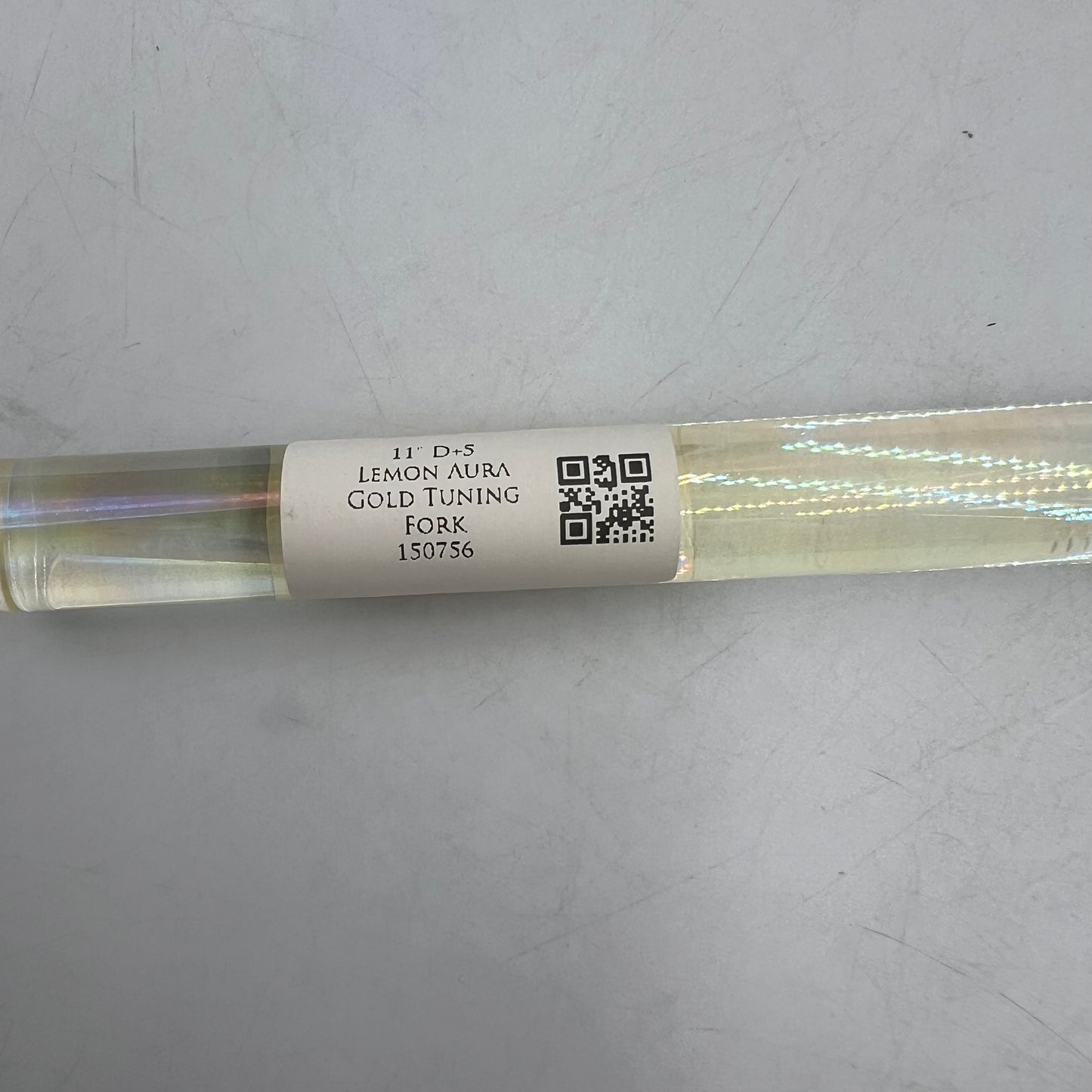 11" D+5 LEMON AURA GOLD TUNING FORK