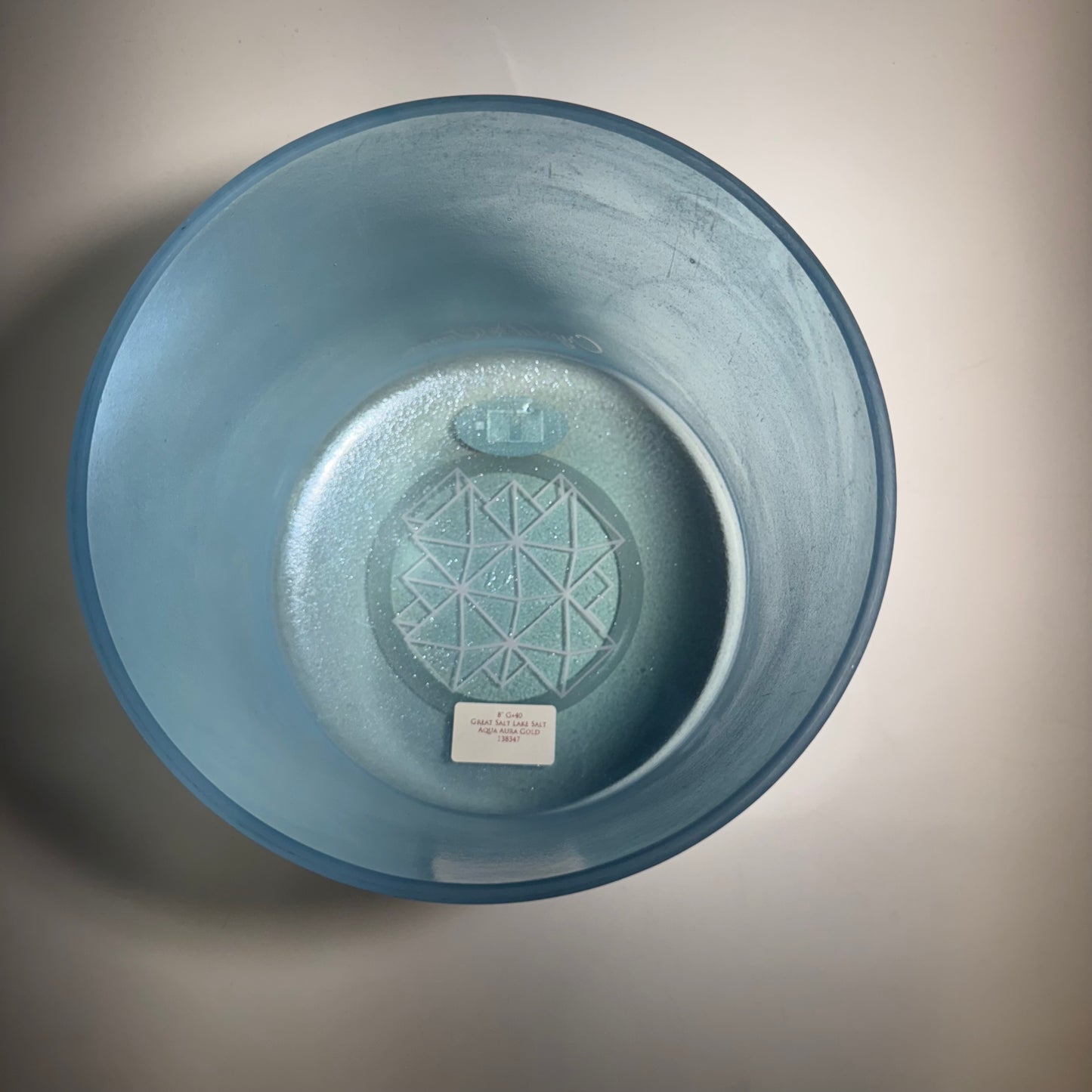 8" G+40 GREAT SALT LAKE SALT, AQUA AURA GOLD