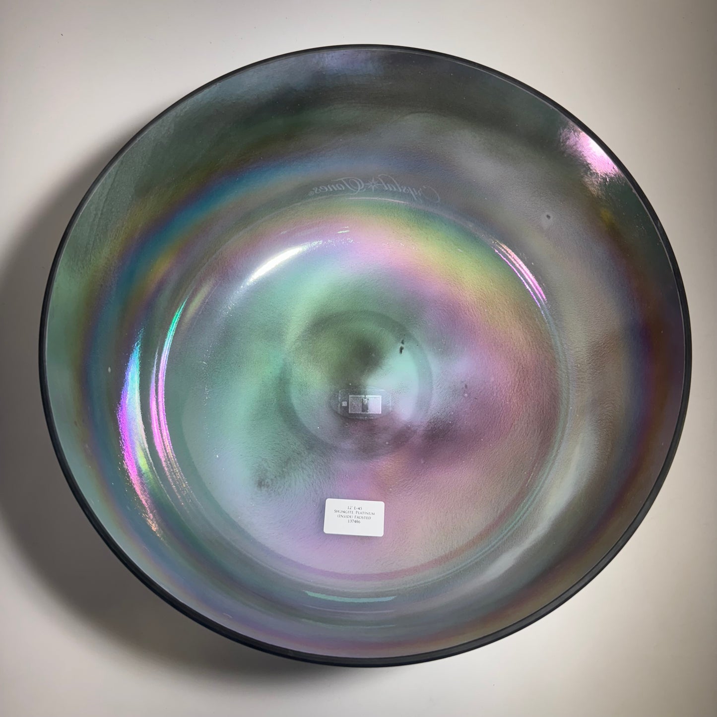 12" E+45 SHUNGITE, PLATINUM (INSIDE) FROSTED