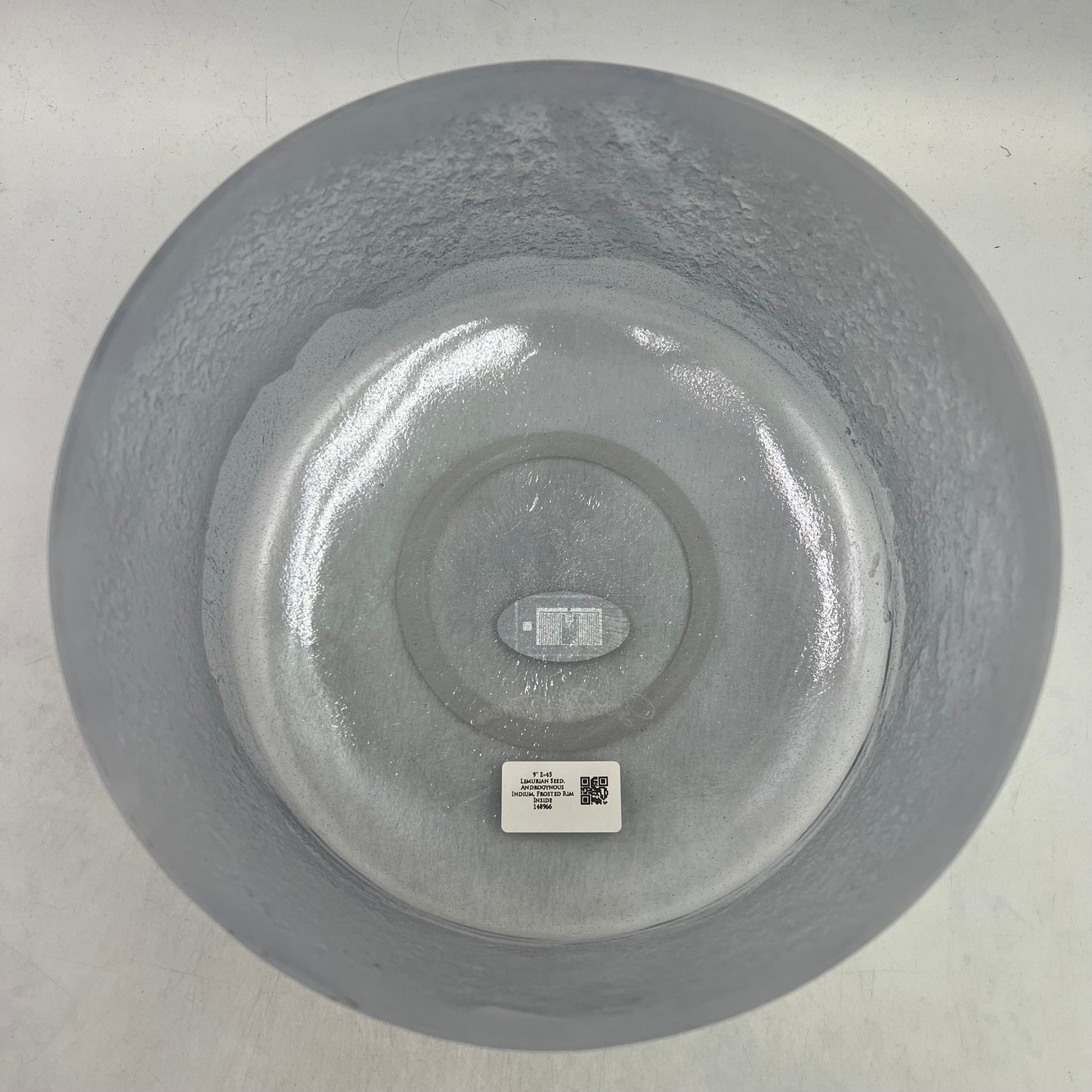 9" E+45 LEMURIAN SEED, ANDROGYNOUS INDIUM, FROSTED RIM INSIDE