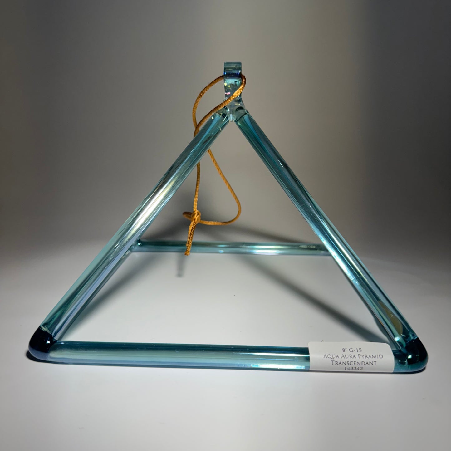 8" G-15 AQUA AURA GOLD PYRAMID