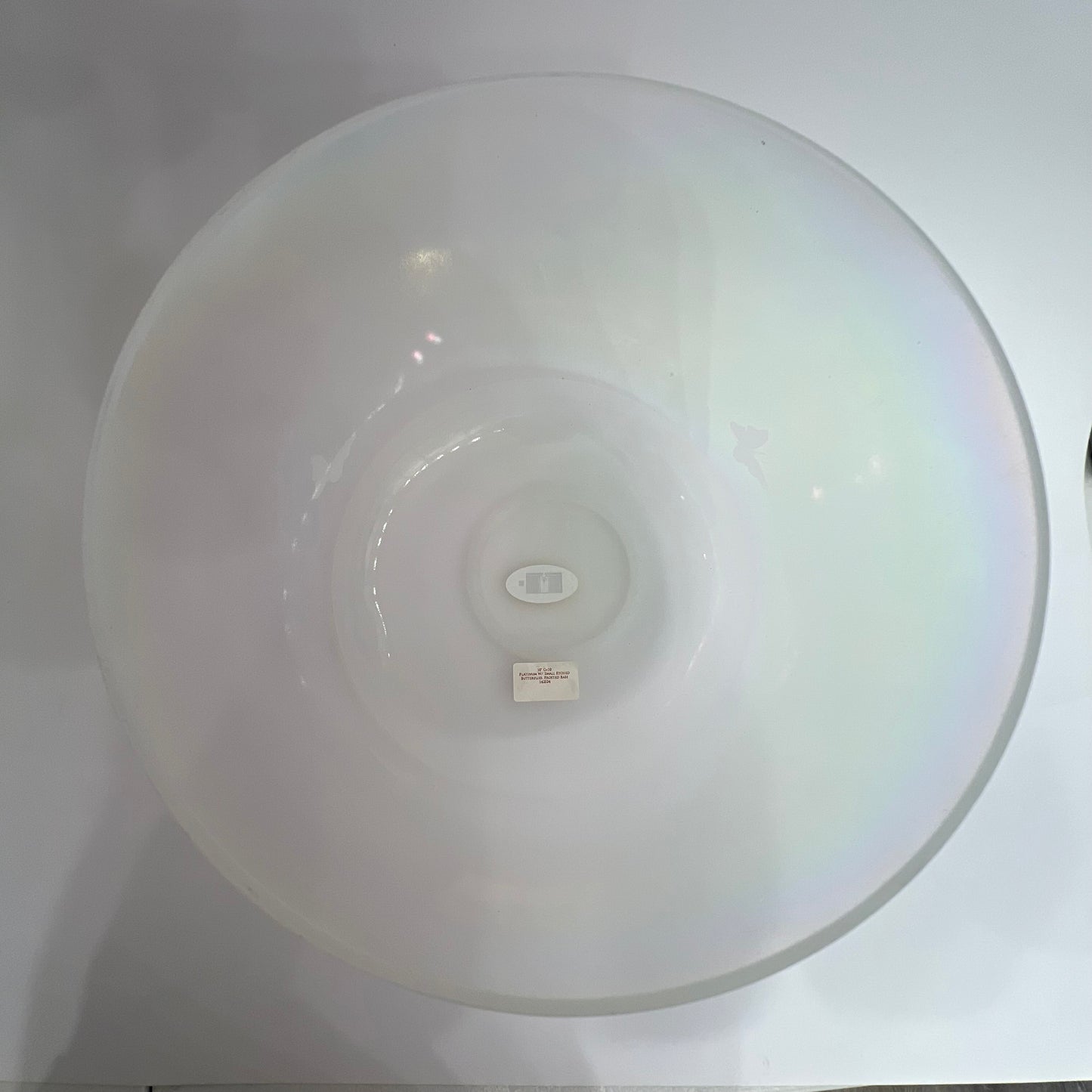 10" G+10 PLATINUM W/ SMALL ETCHED BUTTERFLIES FROSTED BASE