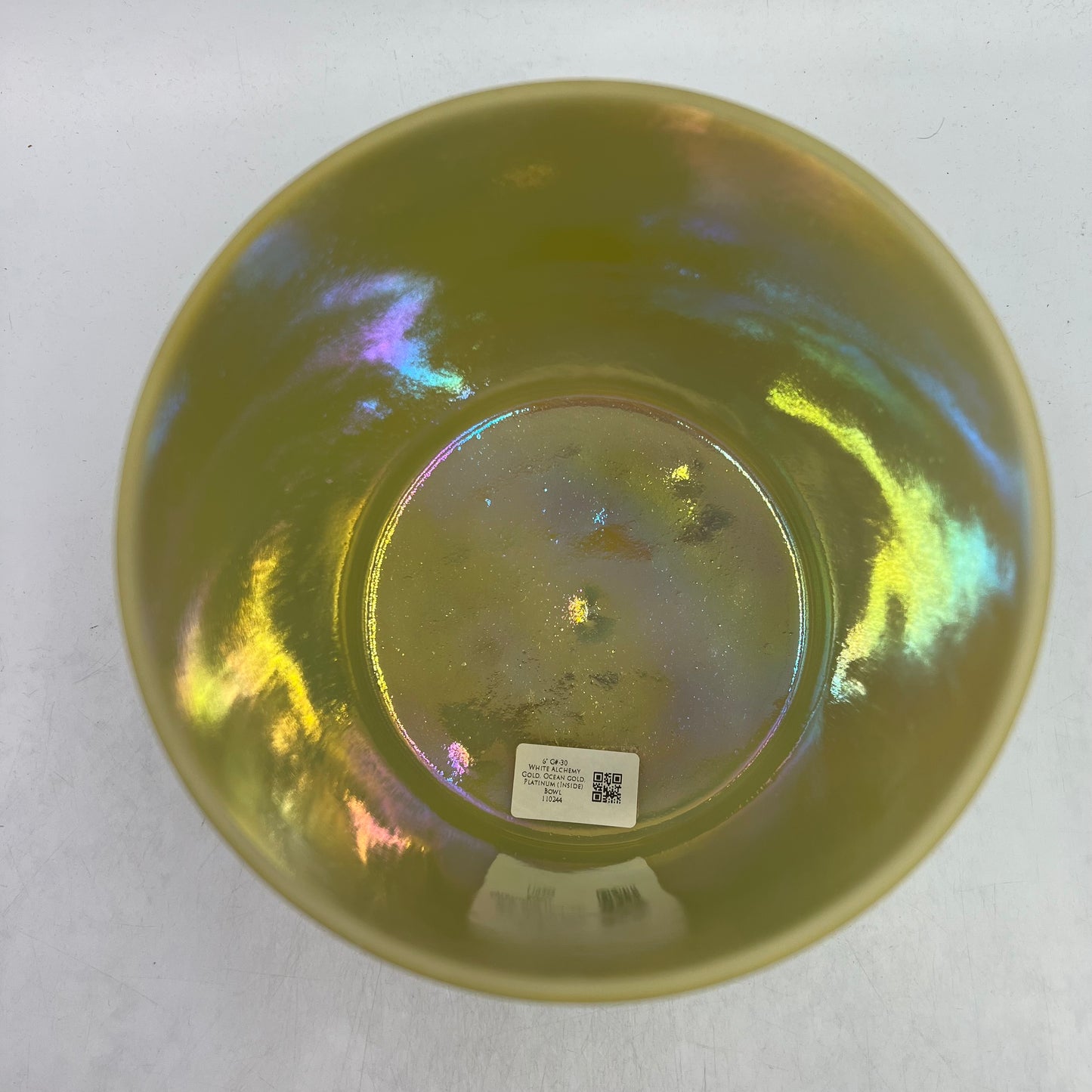 6" G#-30 WHITE ALCHEMY GOLD, OCEAN GOLD. PLATINUM (INSIDE) BOWL