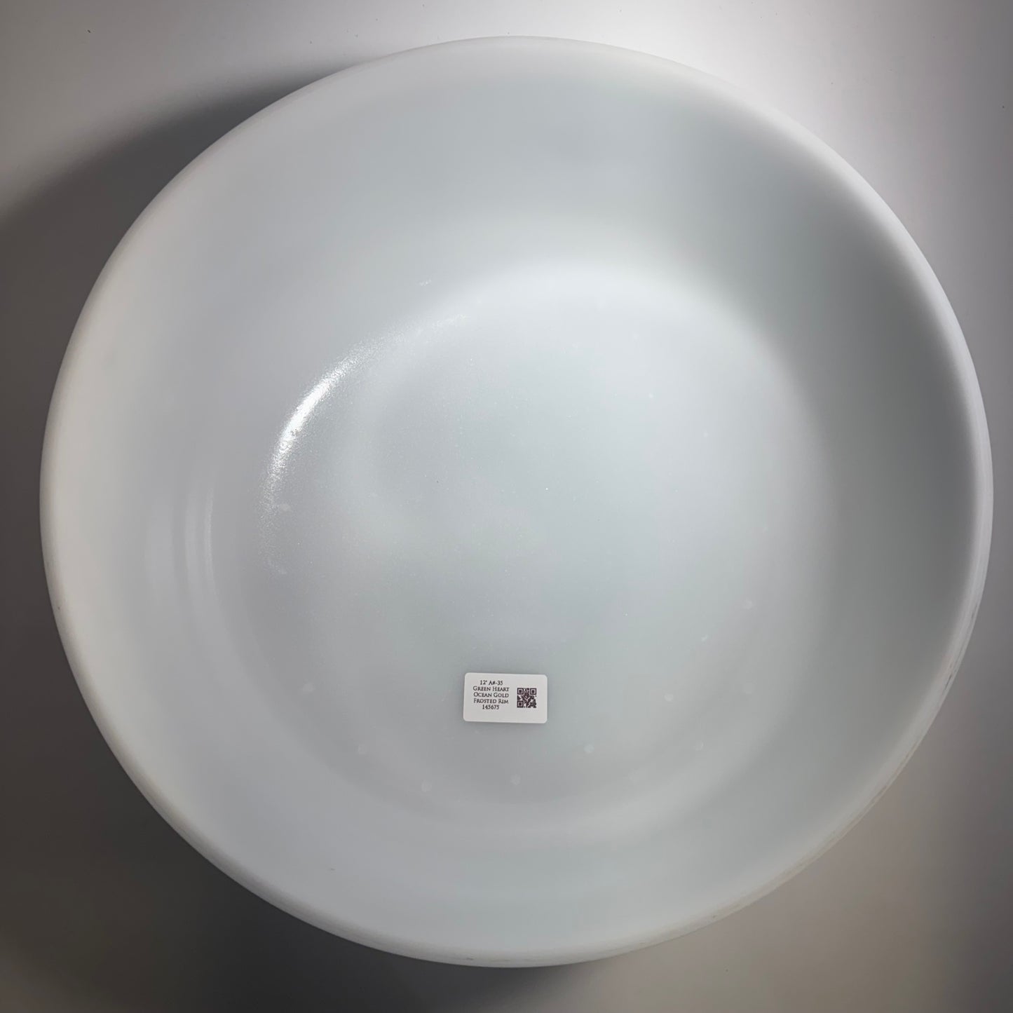 12" A#-35 GREEN HEART OCEAN GOLD FROSTED RIM INSIDE