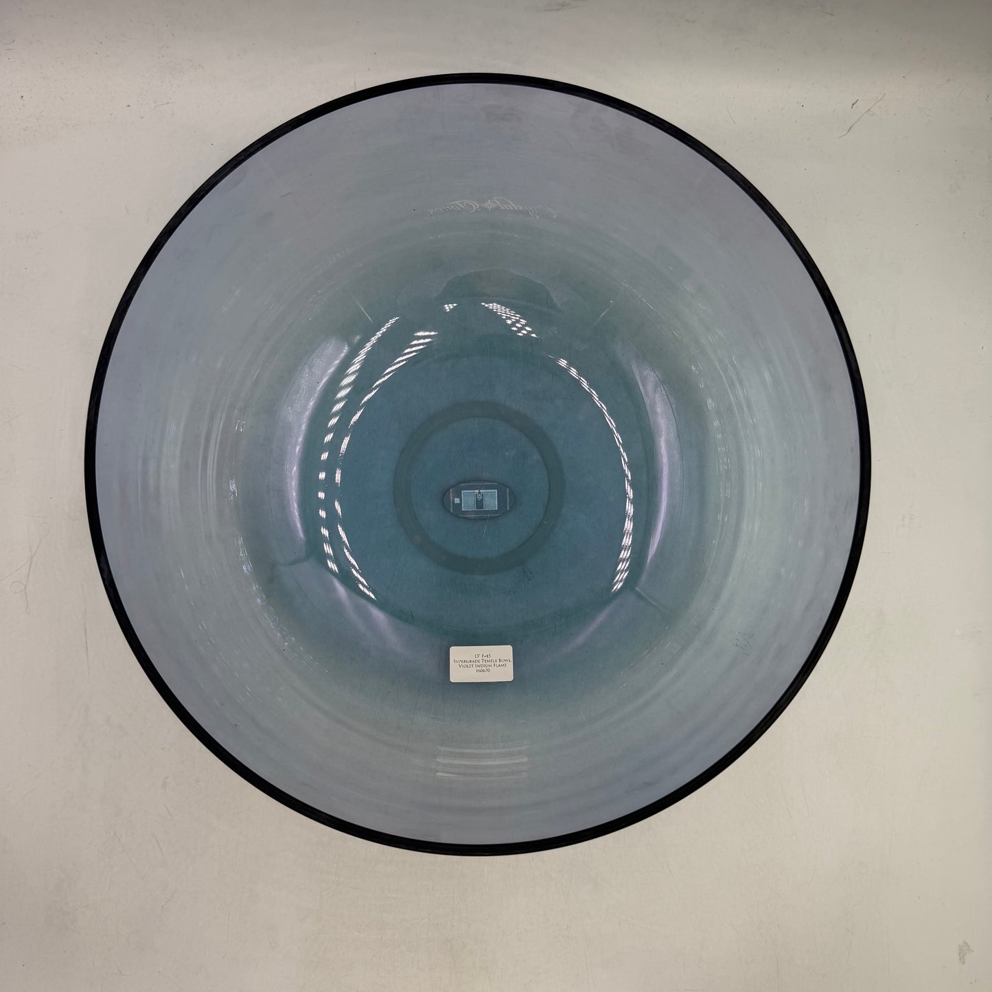 13" F+45 SUPERGRADE TEMPLE BOWL, VIOLET INDIUM FLAME