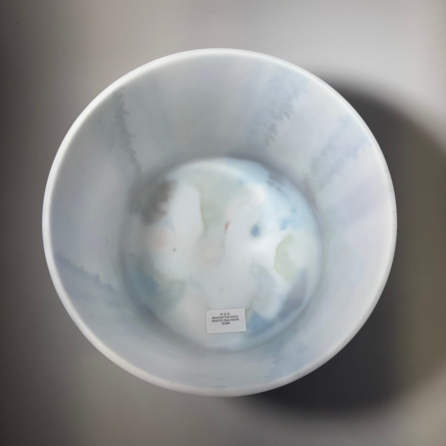 8" D-15 ABALONE PLATINUM FROSTED RIM INSIDE