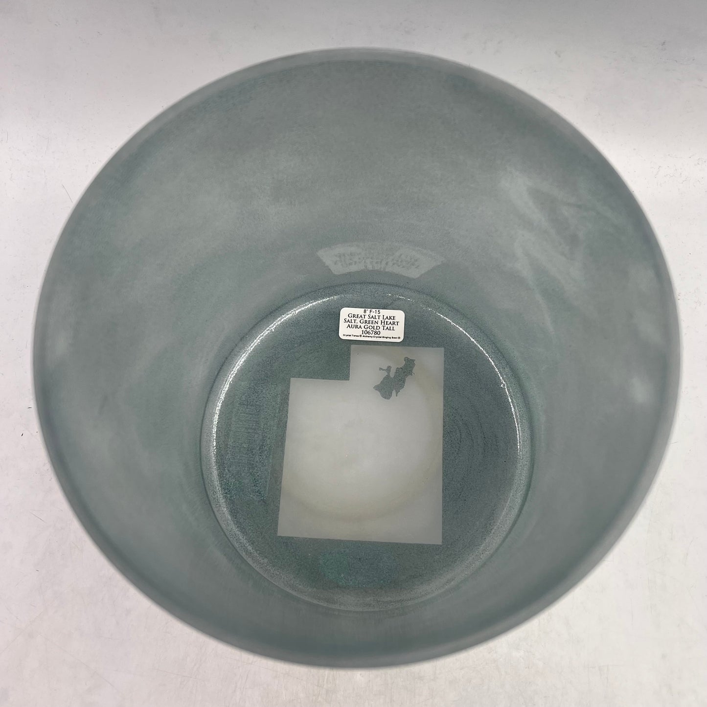 8" F-15 GREAT SALT LAKE SALT, GREEN HEART AURA GOLD