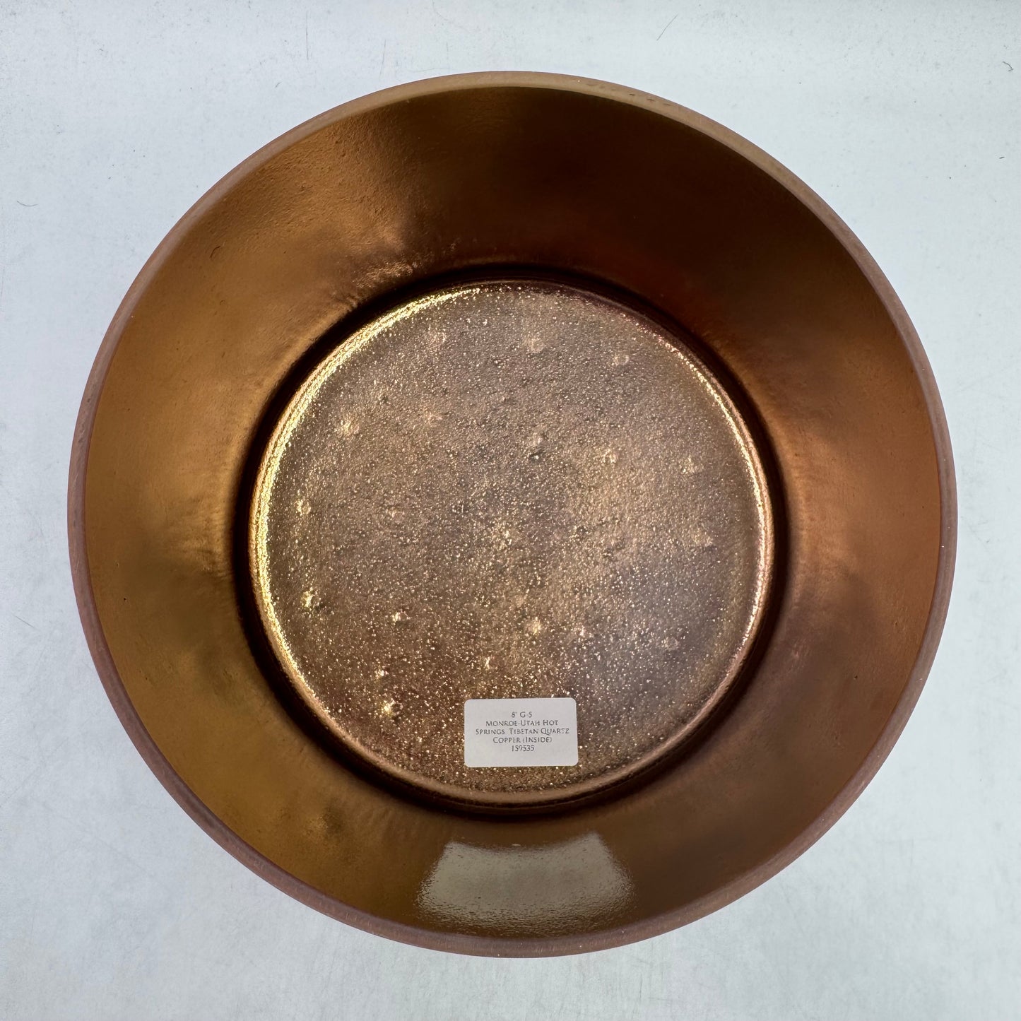 8" G-5 MONROE-UTAH HOT SPRINGS, TIBETN QUARTZ COPPER (INSIDE)