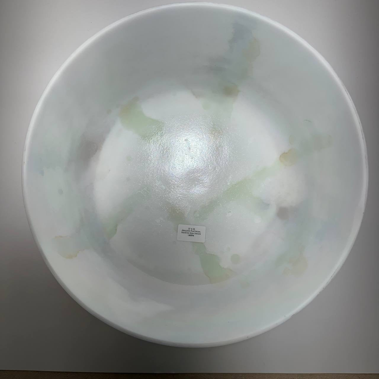 12" E-35 ABALONE PLATINUM FROSTED RIM INSIDE