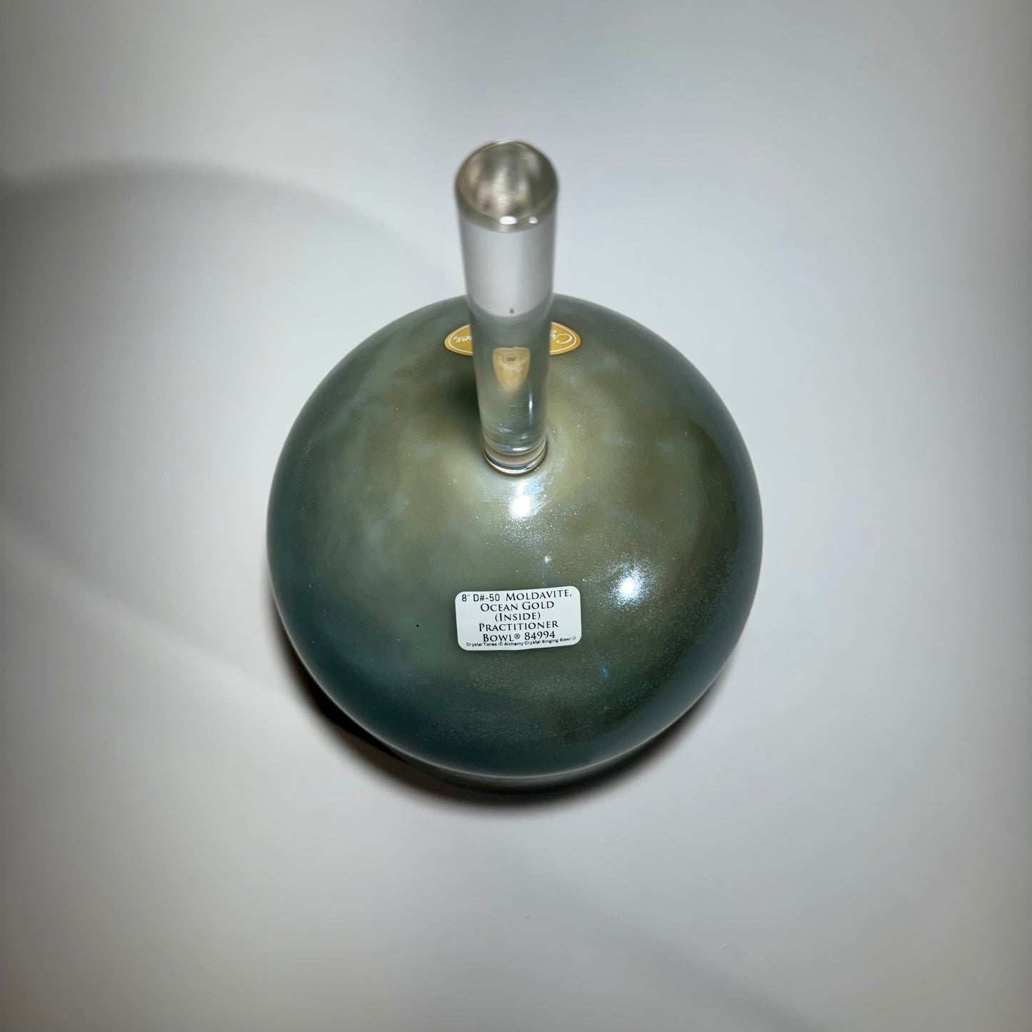 8" D#-50 Moldavite, Ocean Gold (Inside) Practitioner