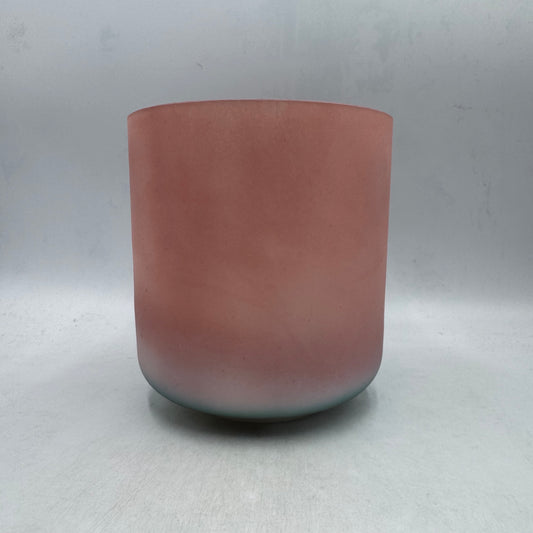 7" D#0 PINK HIMALAYAN SALT, PALLADIUM (INSIDE), AQUA AURA GOLD ( BASE)