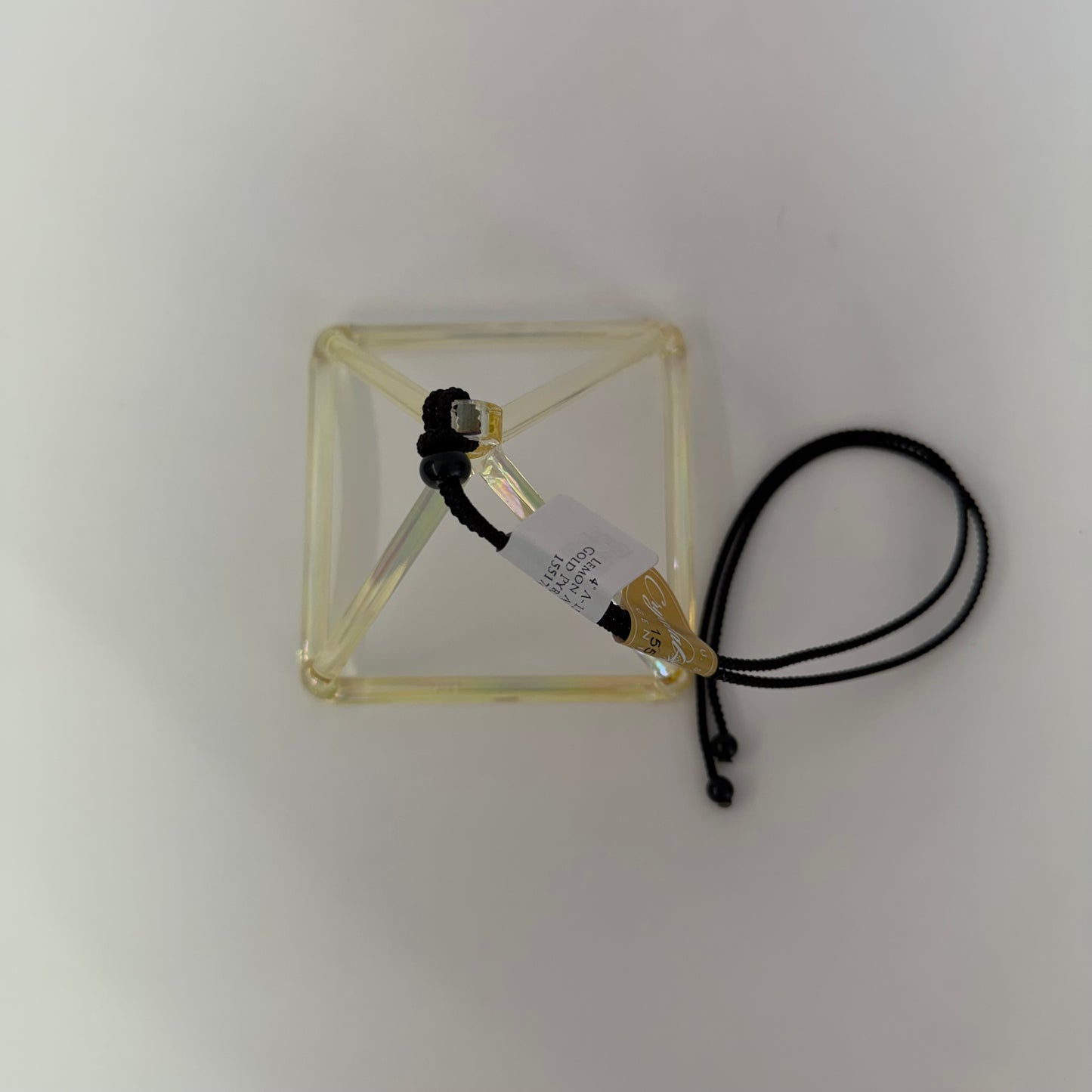 4" A-15 Lemon Aura Gold Pyramid