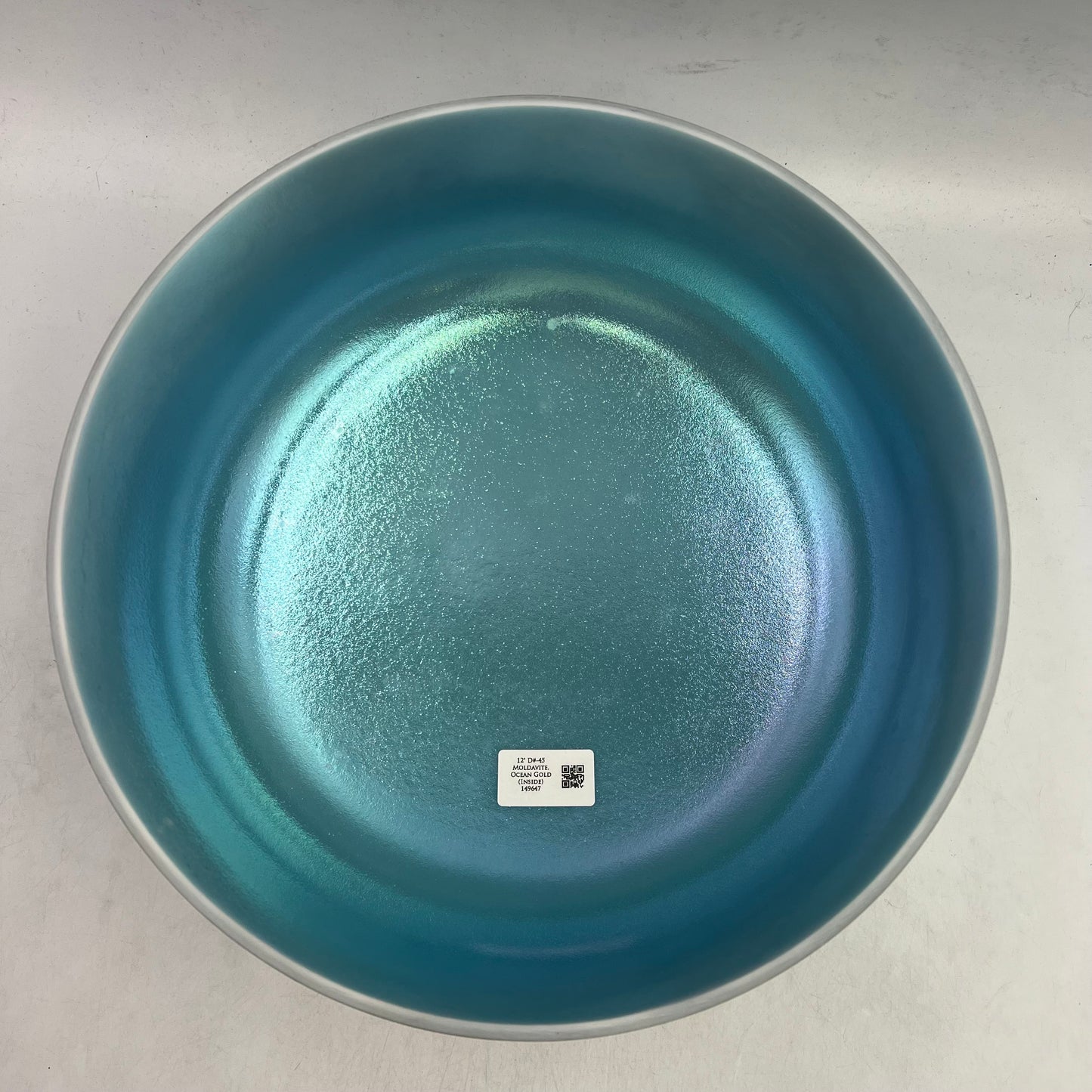 12" D#-45 Moldavite, Ocean Gold (Inside)