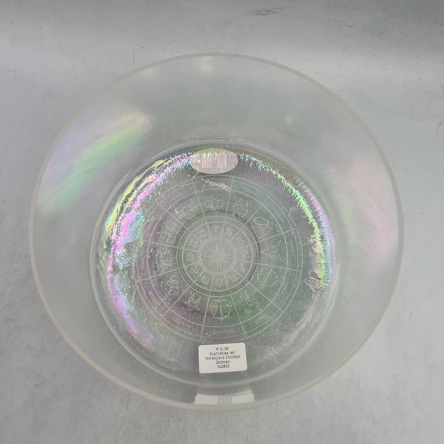 9" C-20 Platinum, w/ Intricate Etched Zodiac