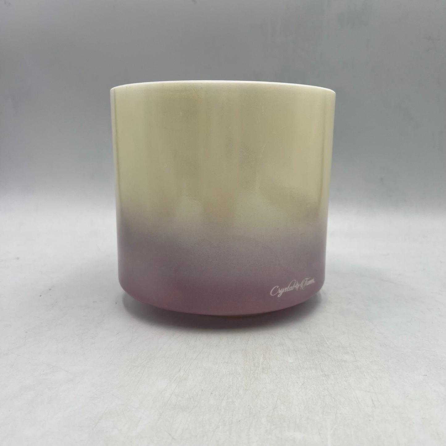 7" G0 LEMON ANGEL GOLD, LAVENDER SUNSET GOLD (BASE), FROSTED RIM INSIDE