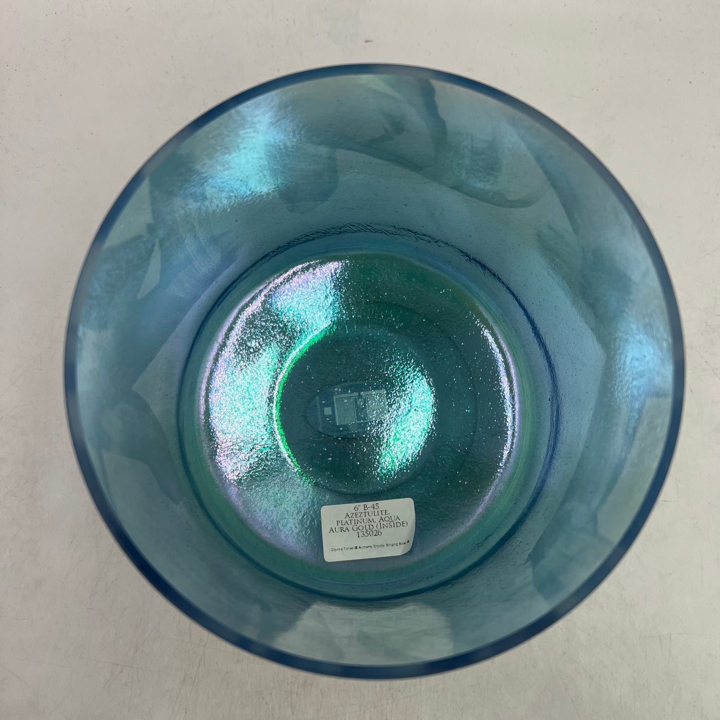 6" B-45 AZEZTULITE, PLATINUM, AQUA AURA GOLD