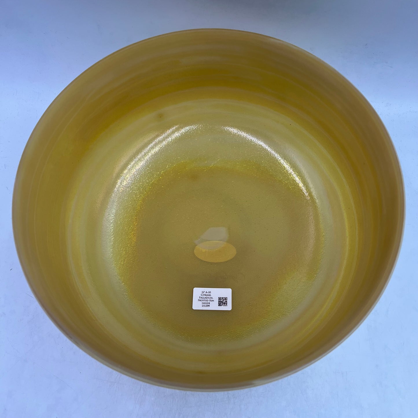 12" A-20 CITRINE, PALLADIUM, FROSTED RIM INSIDE