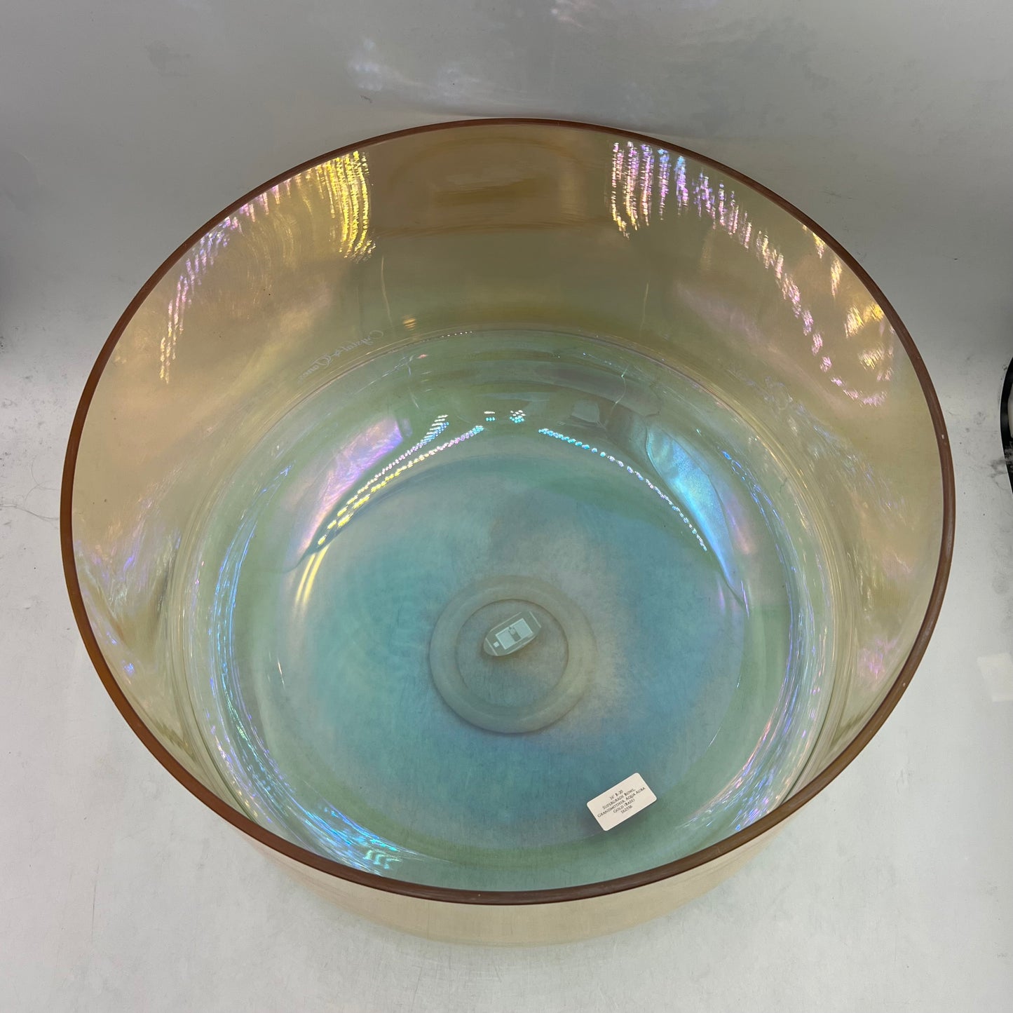 16" B-20 Supergrade Bowl, Grandmother, Aqua Aura Gold (Base)