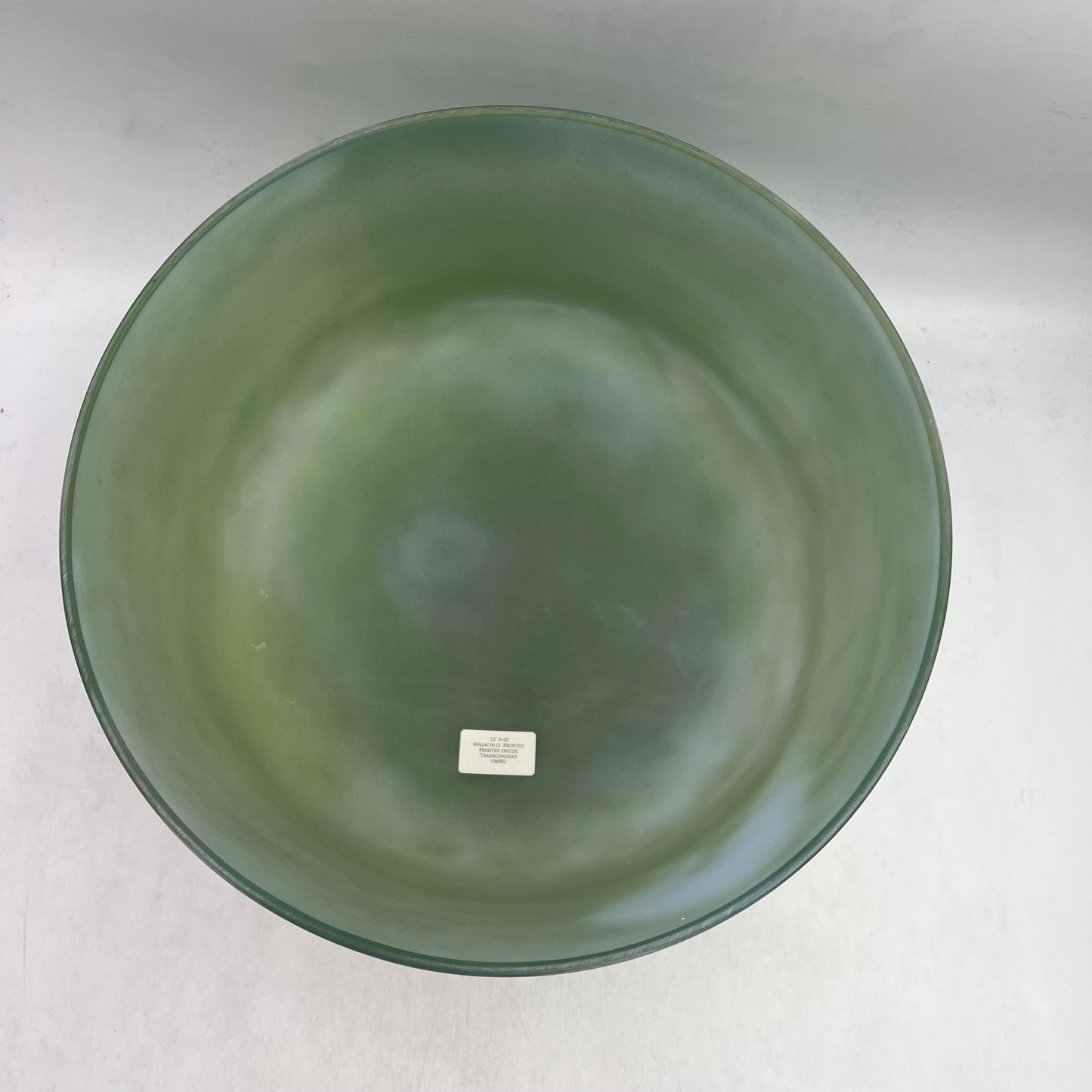 12" F+10 Malachite, Frosted, Frosted Inside, Transcendent