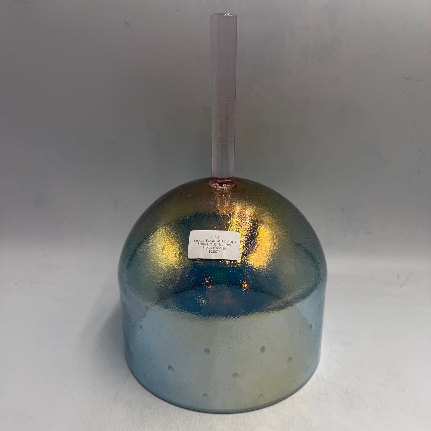 8" F+5 VIOLET FLAME AURA , AQUA AURA GOLD (INSIDE) PRACTITIONER