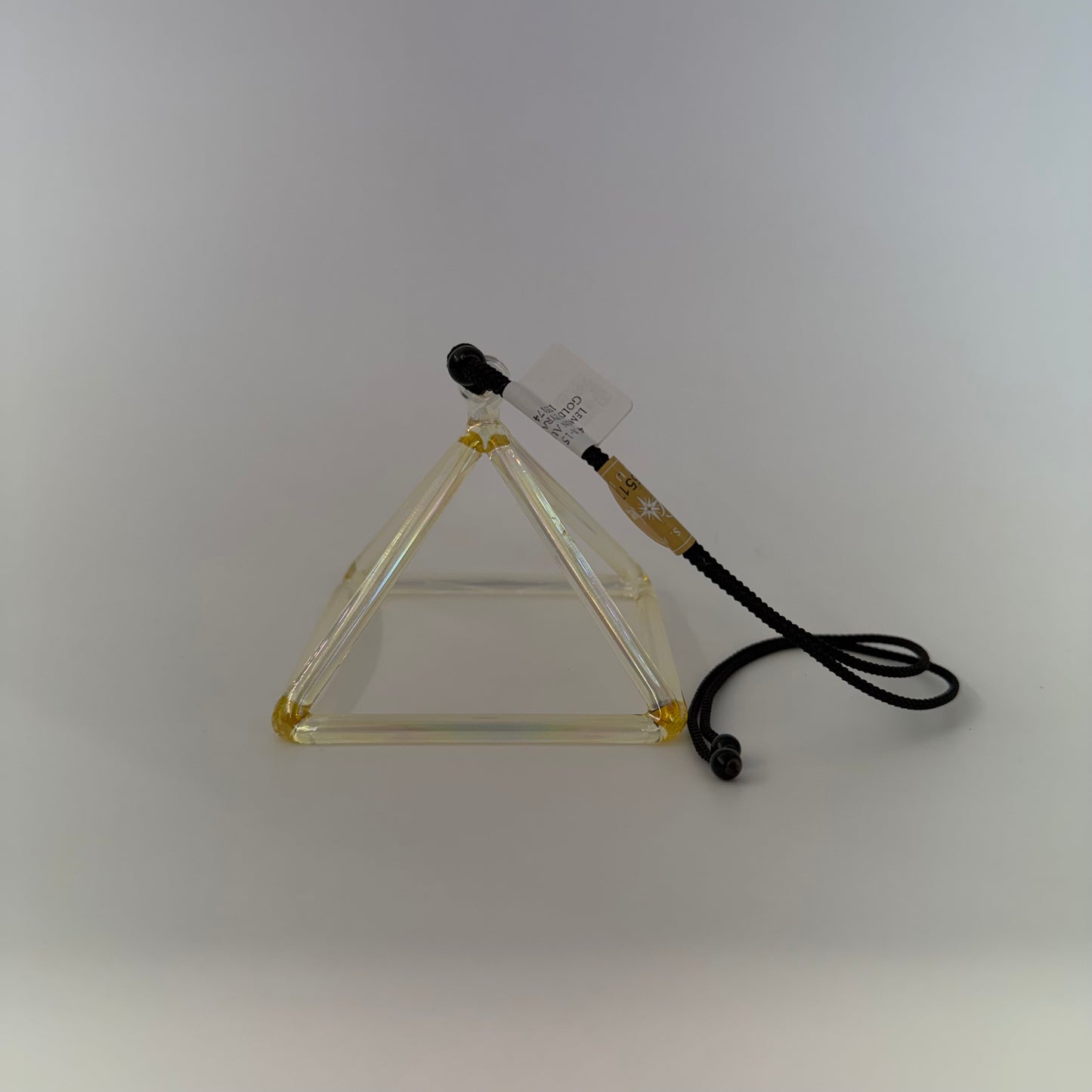 4" A-15 Lemon Aura Gold Pyramid