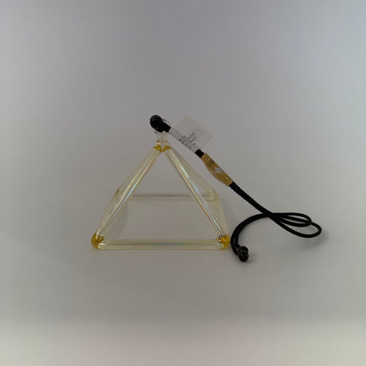 4" A-15 Lemon Aura Gold Pyramid