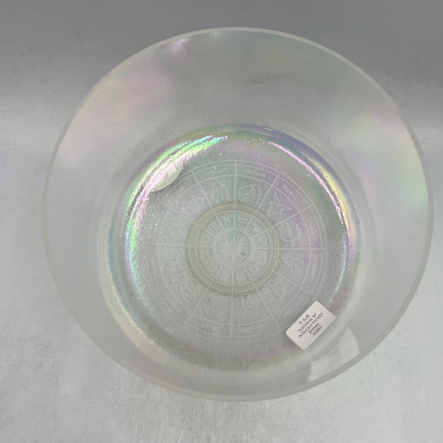 9" A+30 Platinum, w/ Intricate Etched Zodiac
